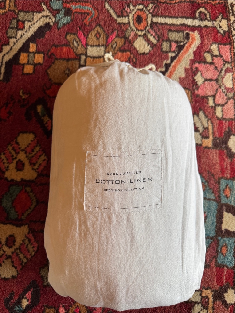 Restoration Hardware Stonewashed Linen Cotton Sheet Set King White Belgium Linen
